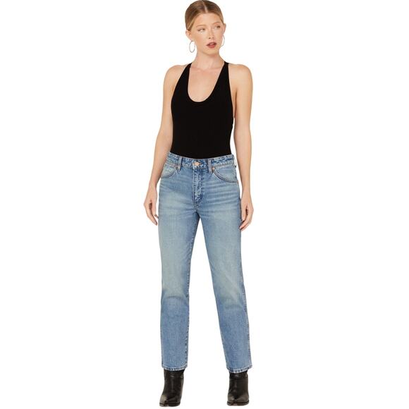 Wrangler Wild West 603 High Rise Straight Light Wash Jeans, Women's 28x28, NWT - Picture 1 of 10